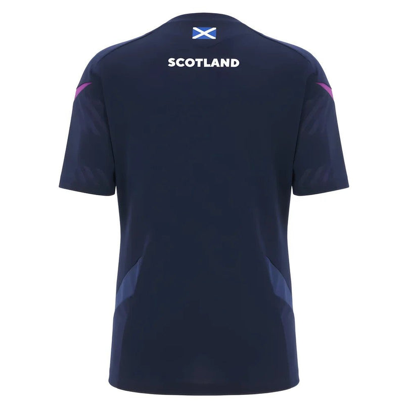 2025-2026 Scotland Rugby Training Shirt (Navy) - Womens |Product - Training Shirts | Macron | Absolute Rugby