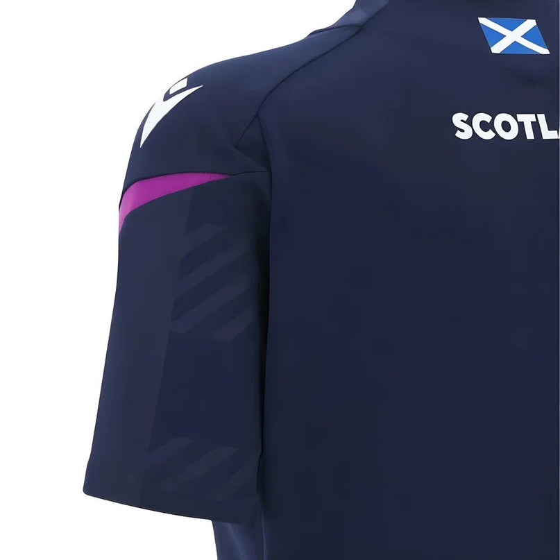 2025-2026 Scotland Rugby Training Shirt (Navy) - Womens |Product - Training Shirts | Macron | Absolute Rugby