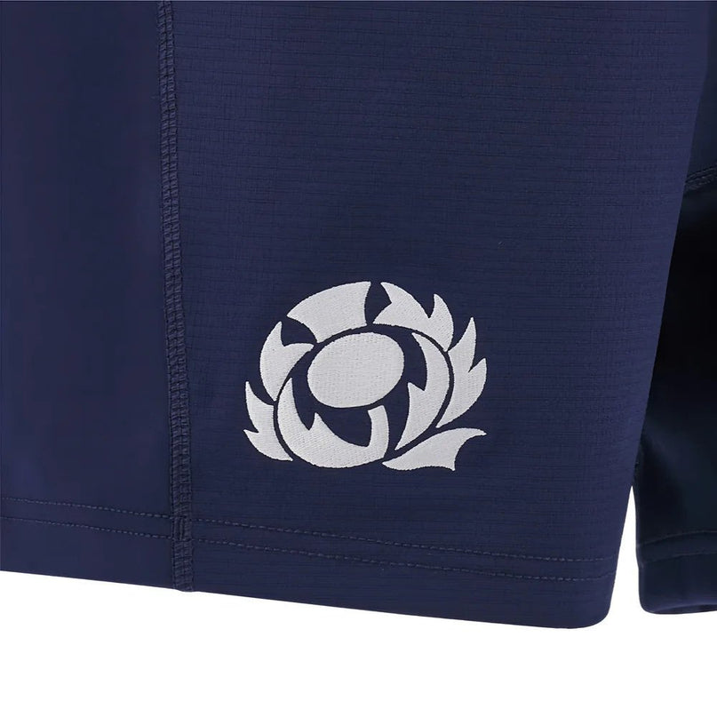 2025-2026 Scotland Rugby Training Shorts (Navy) - Kids |Product - Shorts | Macron | Absolute Rugby