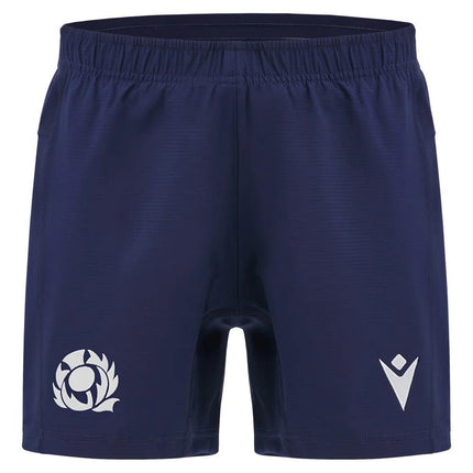 2025-2026 Scotland Rugby Training Shorts (Navy) - Kids |Product - Shorts | Macron | Absolute Rugby