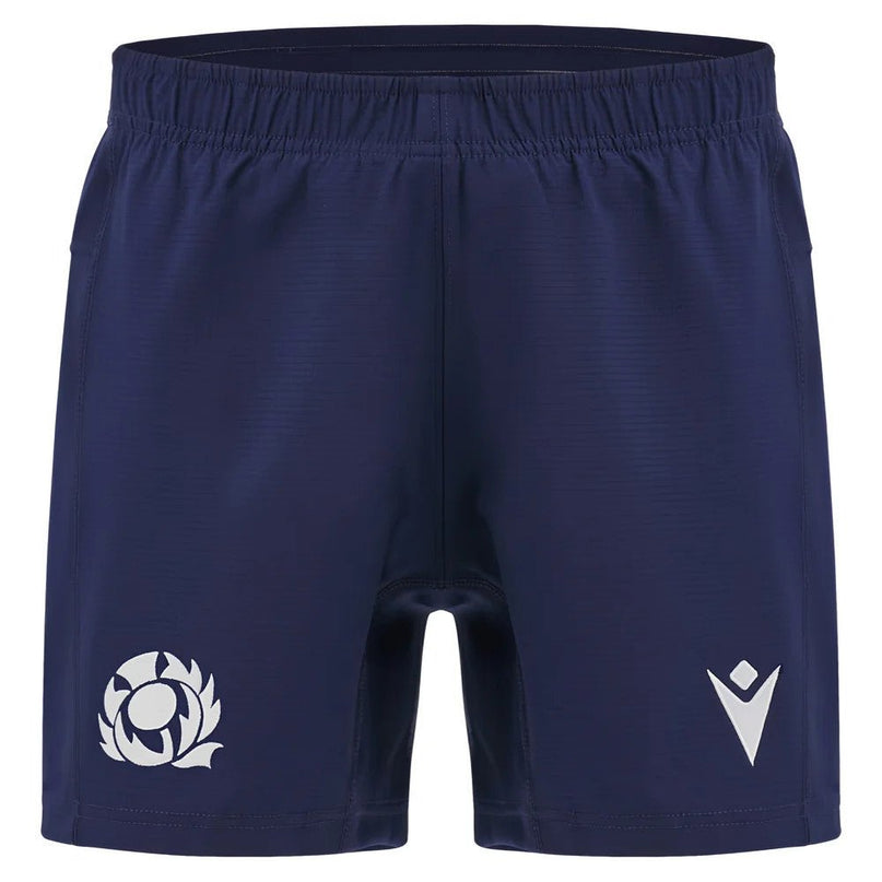 2025-2026 Scotland Rugby Training Shorts (Navy) - Kids |Product - Shorts | Macron | Absolute Rugby