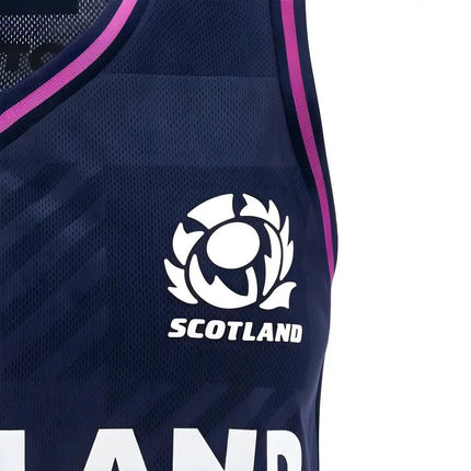 2025-2026 Scotland Rugby Training Singlet (Navy) - Womens |Product - Sleeveless | Macron | Absolute Rugby