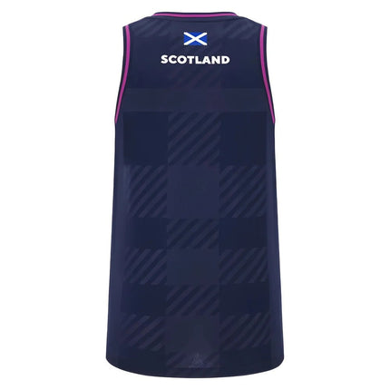 2025-2026 Scotland Rugby Training Singlet (Navy) - Womens |Product - Sleeveless | Macron | Absolute Rugby