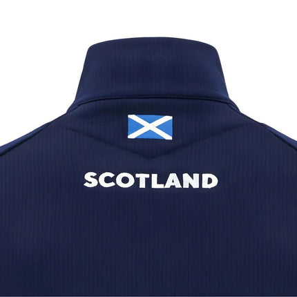 2025-2026 Scotland Rugby Travel Full Zip 3D Hoody (Navy) |Product - Hoodies | Macron | Absolute Rugby