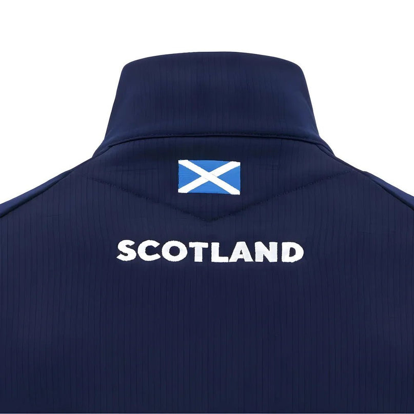 2025-2026 Scotland Rugby Travel Full Zip 3D Hoody (Navy) |Product - Hoodies | Macron | Absolute Rugby