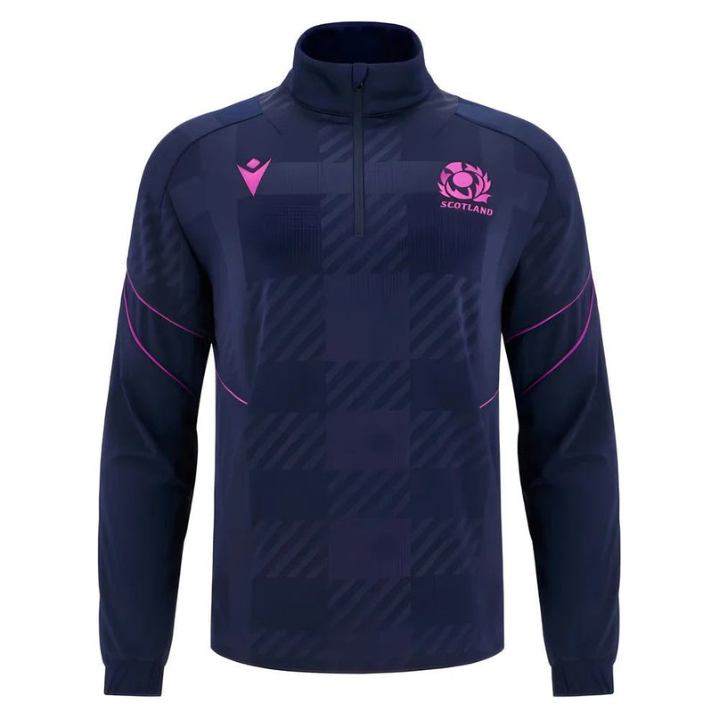 2025-2026 Scotland Rugby Travel Full Zip 3D Hoody (Navy) |Product - Hoodies | Macron | Absolute Rugby