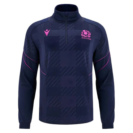 2025-2026 Scotland Rugby Travel Full Zip 3D Hoody (Navy) |Product - Hoodies | Macron | Absolute Rugby
