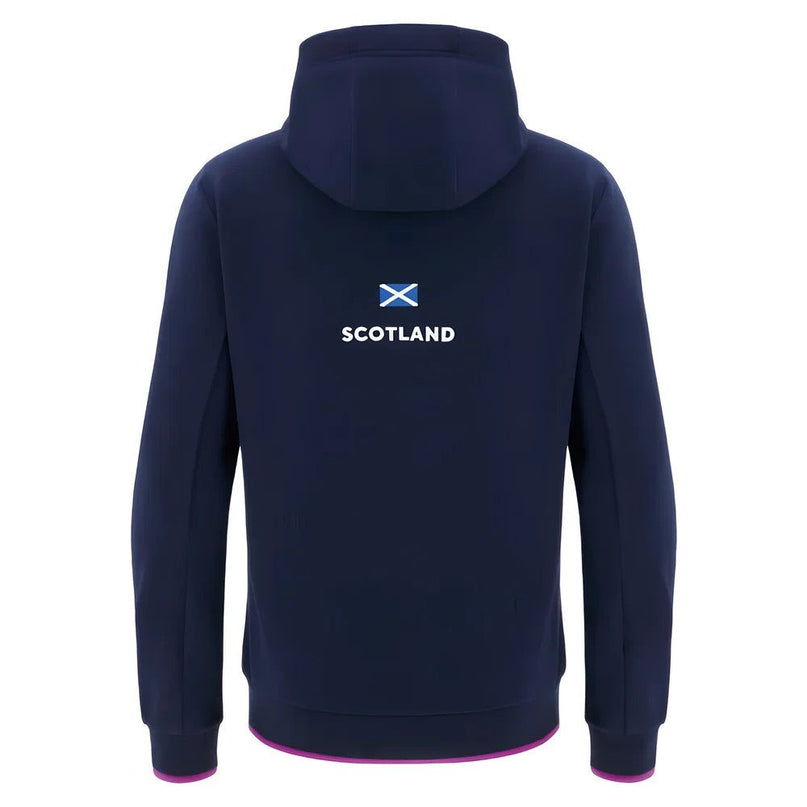 2025-2026 Scotland Rugby Travel Hoody (Navy) |Product - Hoodies | Macron | Absolute Rugby