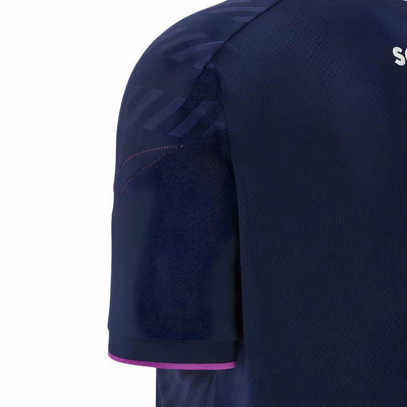2025-2026 Scotland Rugby Travel Polo Shirt (Navy) - Kids |Product - Polo Shirts | Macron | Absolute Rugby