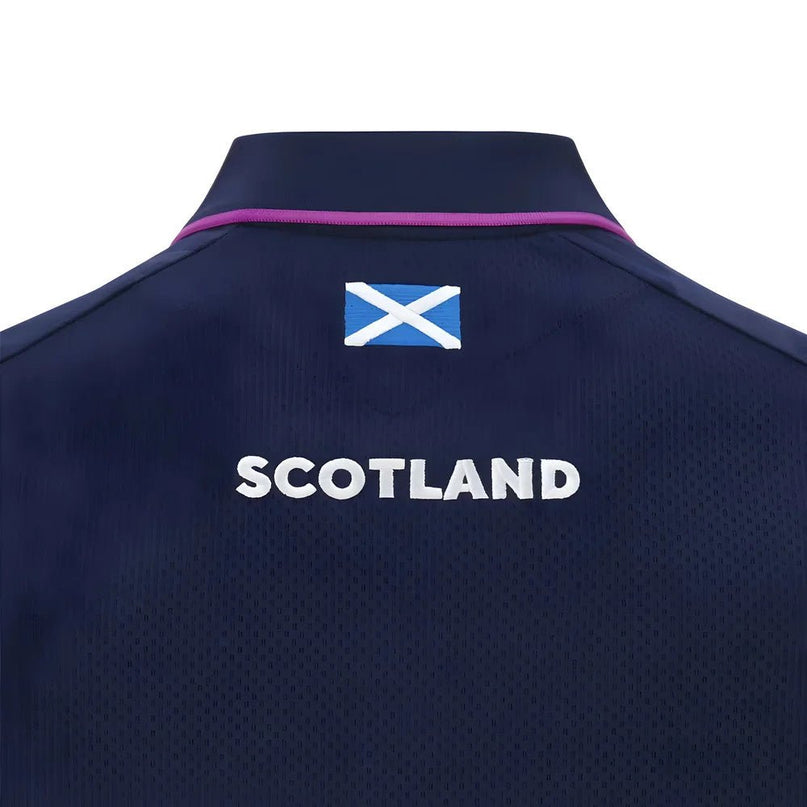 2025-2026 Scotland Rugby Travel Polo Shirt (Navy) - Kids |Product - Polo Shirts | Macron | Absolute Rugby