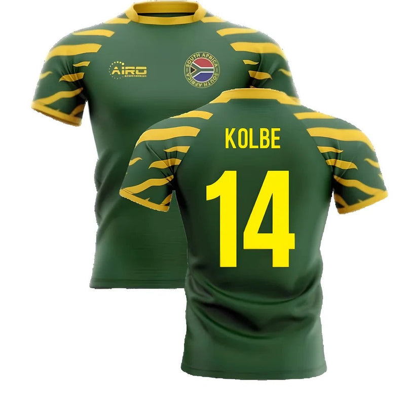2025-2026 South Africa Springboks Home Concept Rugby Shirt (Kolbe 14) |Product - Hero Shirts | Airo Sportswear | Absolute Rugby