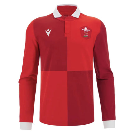 2025-2026 Wales Home Cotton LS Rugby Shirt |Product - Football Shirts | Macron | Absolute Rugby