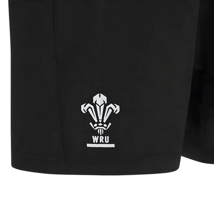2025-2026 Wales Rugby Training Shorts (Black) |Product - Shorts | Macron | Absolute Rugby