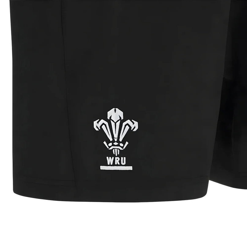 2025-2026 Wales Rugby Training Shorts (Black) |Product - Shorts | Macron | Absolute Rugby