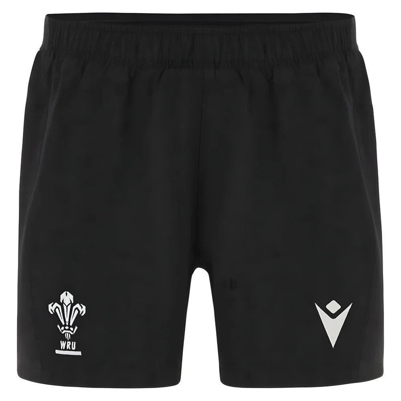 2025-2026 Wales Rugby Training Shorts (Black) |Product - Shorts | Macron | Absolute Rugby