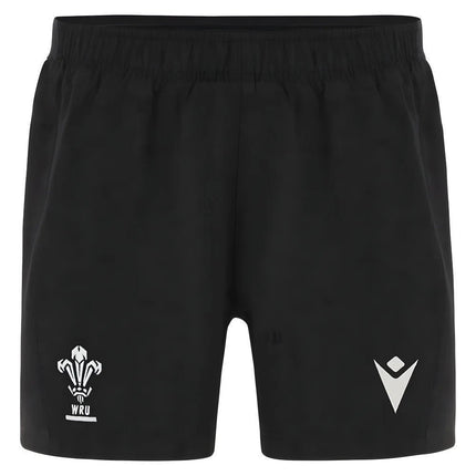 2025-2026 Wales Rugby Training Shorts (Black) |Product - Shorts | Macron | Absolute Rugby