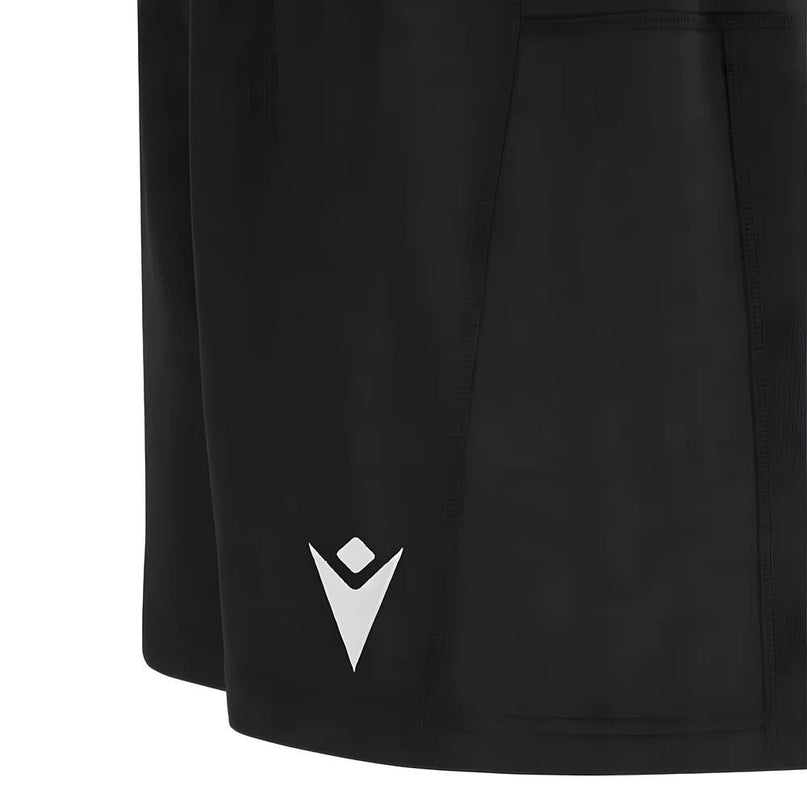 2025-2026 Wales Rugby Training Shorts (Black) |Product - Shorts | Macron | Absolute Rugby