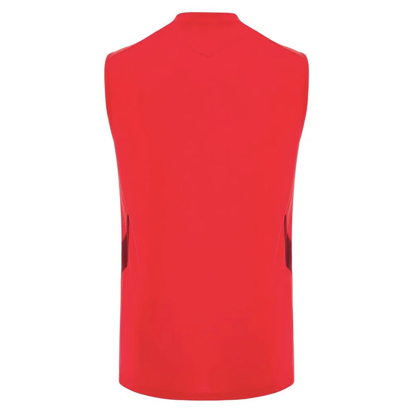 2025-2026 Wales Rugby Training Sleeveless Shirt (Red) |Product - Sleeveless | Macron | Absolute Rugby