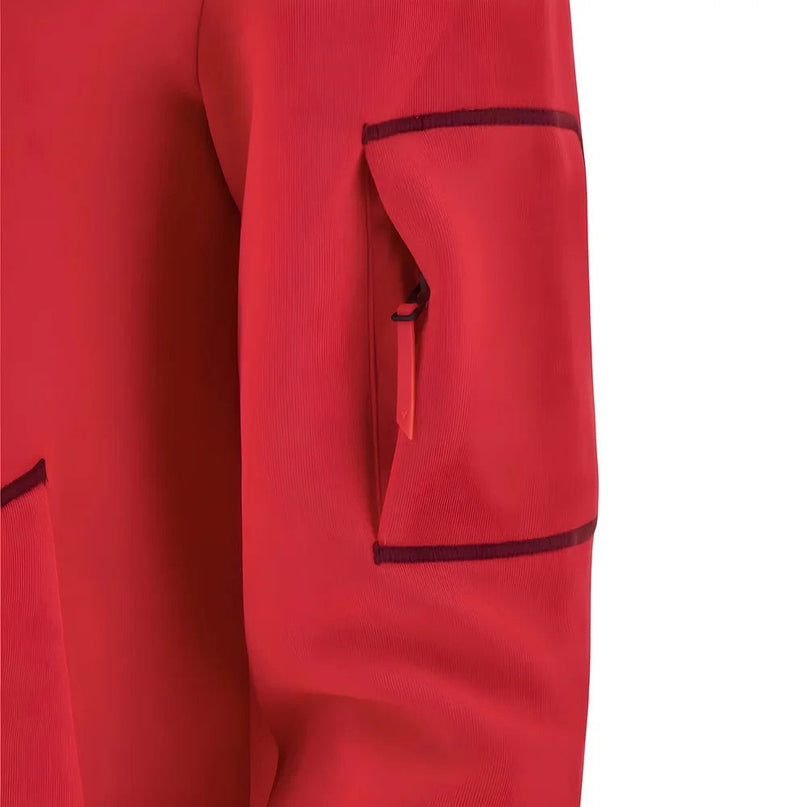 2025-2026 Wales WRU Ath Travel Player Full Zip (Red) |Product - Training Tops | Macron | Absolute Rugby