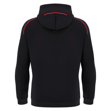2025-2026 Wales WRU Ath Travel Tech Hoody (Black) |Product - Hoodies | Macron | Absolute Rugby