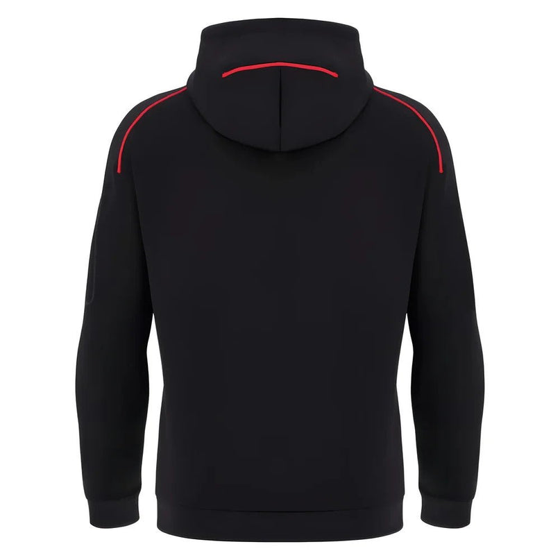 2025-2026 Wales WRU Ath Travel Tech Hoody (Black) |Product - Hoodies | Macron | Absolute Rugby