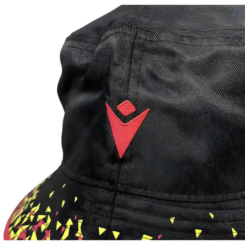 2025-2026 Wales WRU Custom Bucket Hat (Black) |Product - Headwear | Macron | Absolute Rugby