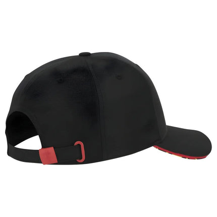 2025-2026 Wales WRU Custom Cap Curved Visor (Black) |Product - Headwear | Macron | Absolute Rugby