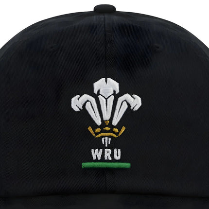2025-2026 Wales WRU Custom Dad Hat (Black) |Product - Headwear | Macron | Absolute Rugby