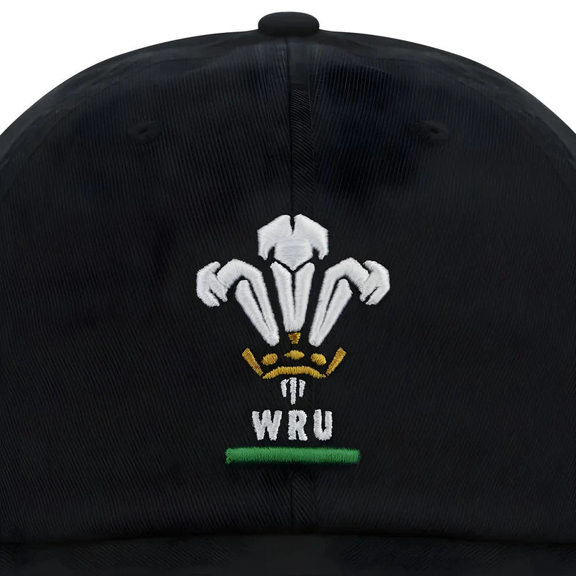 2025-2026 Wales WRU Custom Dad Hat (Black) |Product - Headwear | Macron | Absolute Rugby