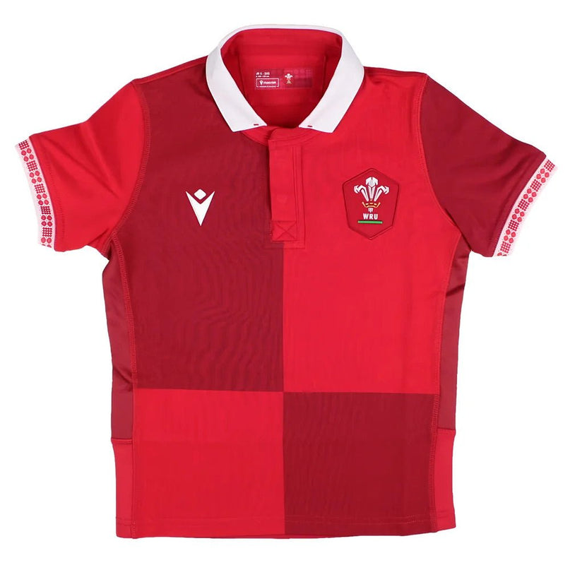 2025-2026 Wales WRU Home Cotton Rugby Shirt (Kids) |Product - Football Shirts | Macron | Absolute Rugby