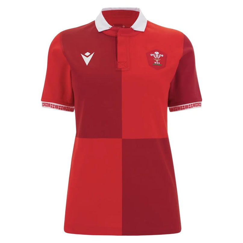 2025-2026 Wales WRU Home Cotton Rugby Shirt (Womens) |Product - Football Shirts | Macron | Absolute Rugby