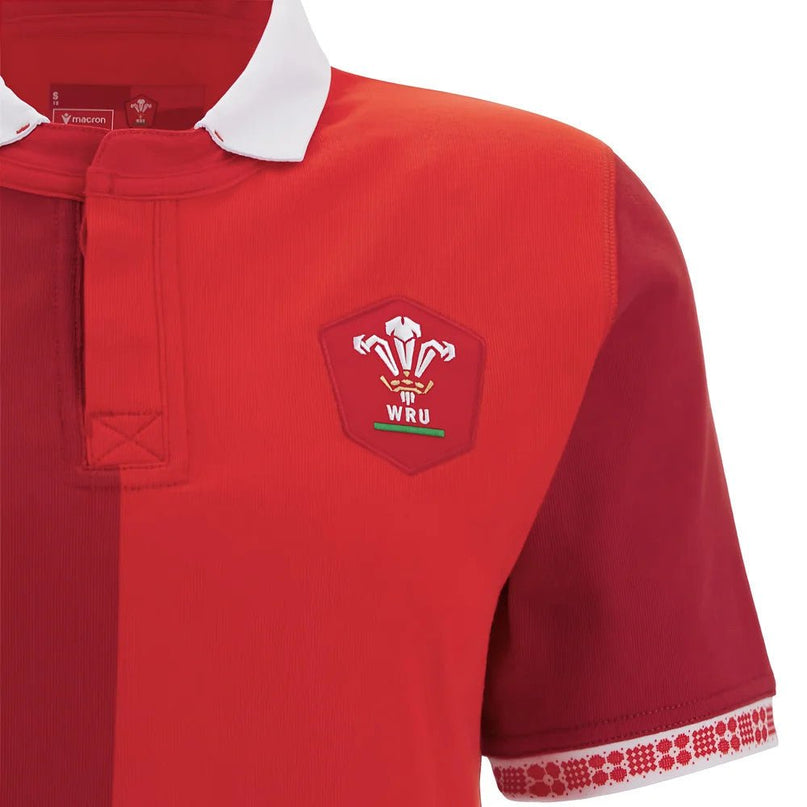 2025-2026 Wales WRU Home Cotton Rugby Shirt (Womens) |Product - Football Shirts | Macron | Absolute Rugby