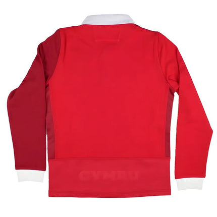 2025-2026 Wales WRU Home LS Cotton Rugby Shirt (Kids) |Product - Football Shirts | Macron | Absolute Rugby