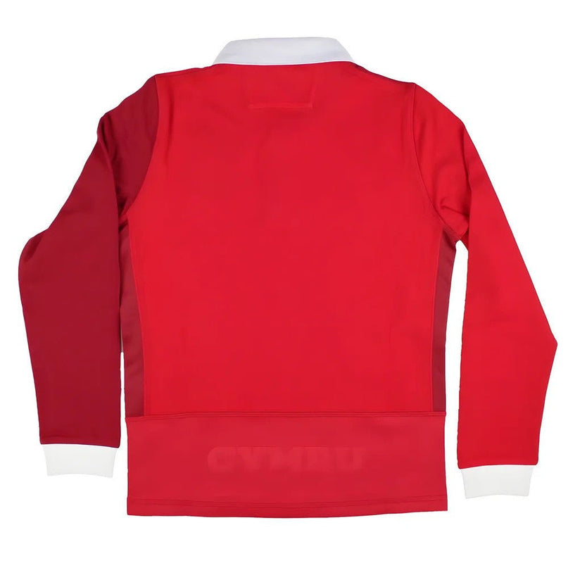 2025-2026 Wales WRU Home LS Cotton Rugby Shirt (Kids) |Product - Football Shirts | Macron | Absolute Rugby