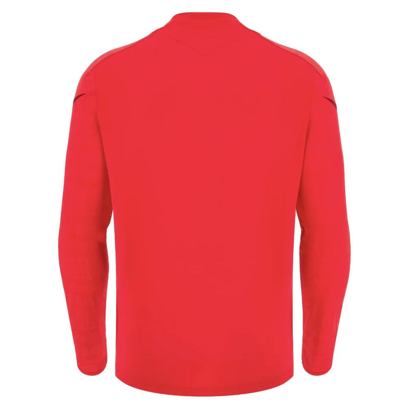 2025-2026 Wales WRU Rugby LS Player Training Shirt (Red) |Product - Training Shirts | Macron | Absolute Rugby