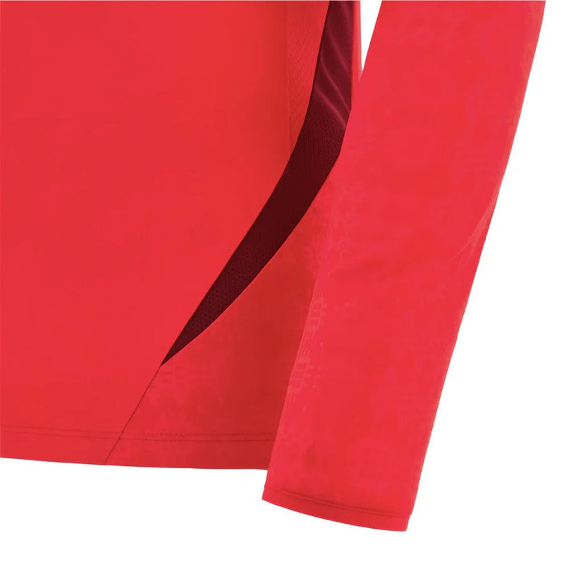 2025-2026 Wales WRU Rugby LS Player Training Shirt (Red) |Product - Training Shirts | Macron | Absolute Rugby