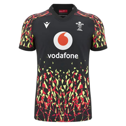 2025-2026 Wales WRU Rugby Training Jersey (Black) |Product - Training Shirts | Macron | Absolute Rugby