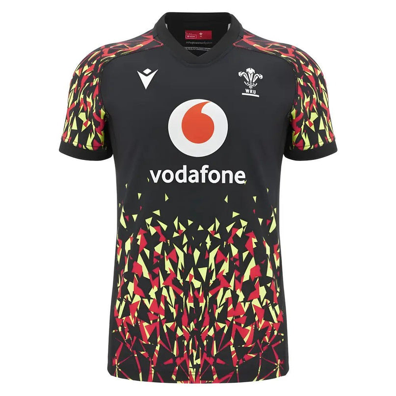 2025-2026 Wales WRU Rugby Training Jersey (Black) |Product - Training Shirts | Macron | Absolute Rugby