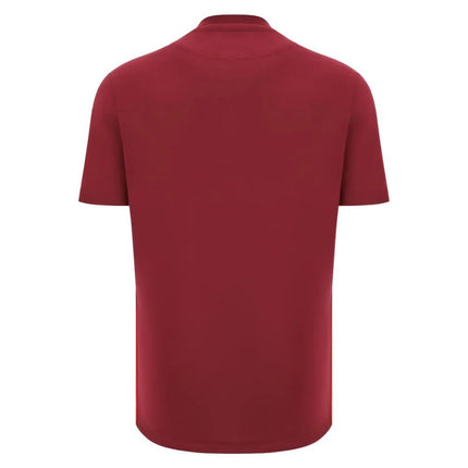 2025-2026 Wales WRU Rugby Travel Cotton Tee (Deep Red) |Product - T-Shirt | Macron | Absolute Rugby