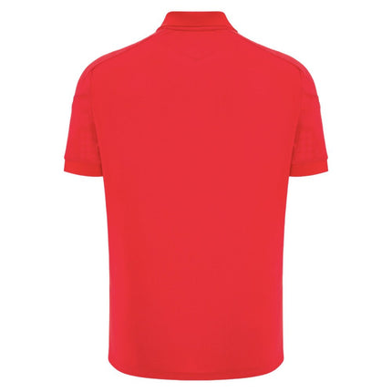 2025-2026 Wales WRU Rugby Travel Poly Polo Shirt (Red) |Product - Polo Shirts | Macron | Absolute Rugby