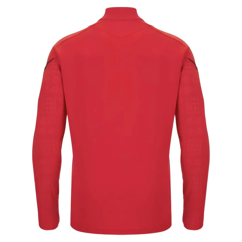 2025-2026 Wales WRU Training Player Quarter Zip Top (Red) |Product - Training Tops | Macron | Absolute Rugby