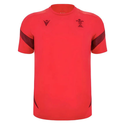 2025-2026 Wales WRU Training Player Shirt (Red) |Product - Training Shirts | Macron | Absolute Rugby