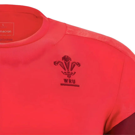 2025-2026 Wales WRU Training Player Shirt (Red) |Product - Training Shirts | Macron | Absolute Rugby