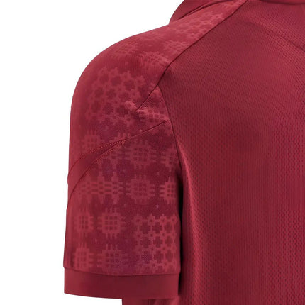 2025-2026 Wales WRU Travel Poly Polo Shirt (Deep Red) |Product - Polo Shirts | Macron | Absolute Rugby