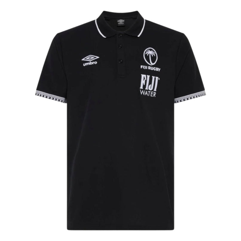 2026-2027 Fiji Rugby Pique Polo (Black) |Product - Polo Shirts | Umbro | Absolute Rugby