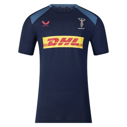 2026-2027 Harlequins Rugby Contact Shirt (Navy/Ensign Blue) |Product - Training Shirts | Castore | Absolute Rugby
