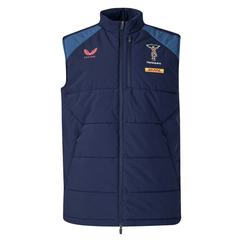2026-2027 Harlequins Rugby Training Gilet (Navy) |Product - Jackets | Castore | Absolute Rugby