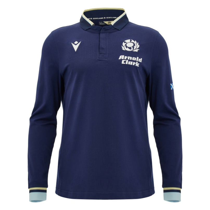 2026-2027 Scotland Home LS Cotton Rugby Shirt (Kids) |Product - Football Shirts | Macron | Absolute Rugby