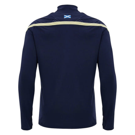 2026-2027 Scotland Rugby 1/4 Zip Training Top (Navy) - Kids |Product - Training Tops | Macron | Absolute Rugby