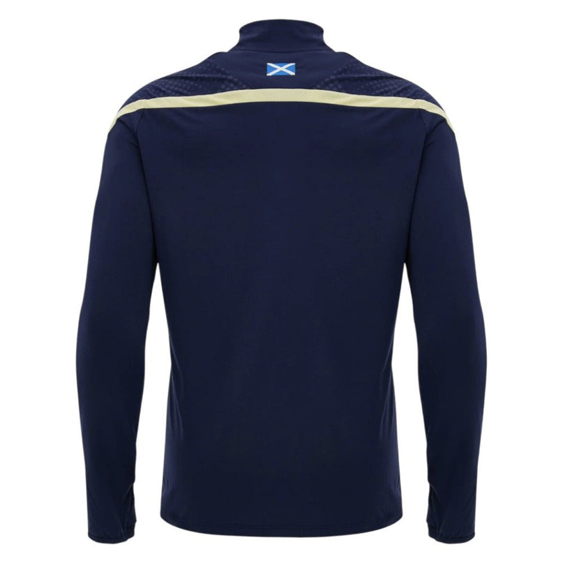 2026-2027 Scotland Rugby 1/4 Zip Training Top (Navy) - Kids |Product - Training Tops | Macron | Absolute Rugby